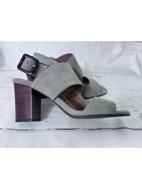 Vionic Perk Bianca Suede Sandals Orthotic Block Heel Slingback Sz 10